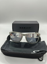 NEW OAKLEY Style Holbrook Sunglasses Wood Grain Frame Silver Lens Polarized UV