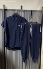 Figs Women's Navy Blue Technical Scrub Set XXL Top XXL Petite Jogger Bottoms