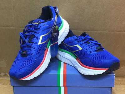 Diadora Equipe Atomo Royal Blue Gold Running Shoes Mens 178051 C9392