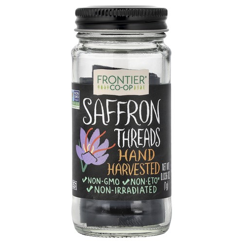 Frontier Natural Products Saffron Threads 0 036 oz 1 g All-Natural, Kosher