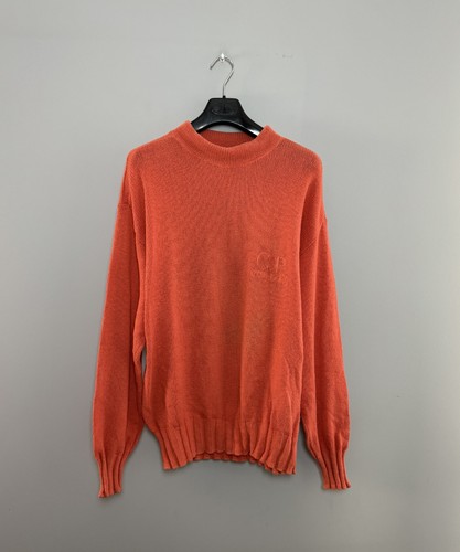 C.P. Company, Vintage 80s 90s C.P. Company Knit Pullover Peach Sweater Chest Logo Size 5