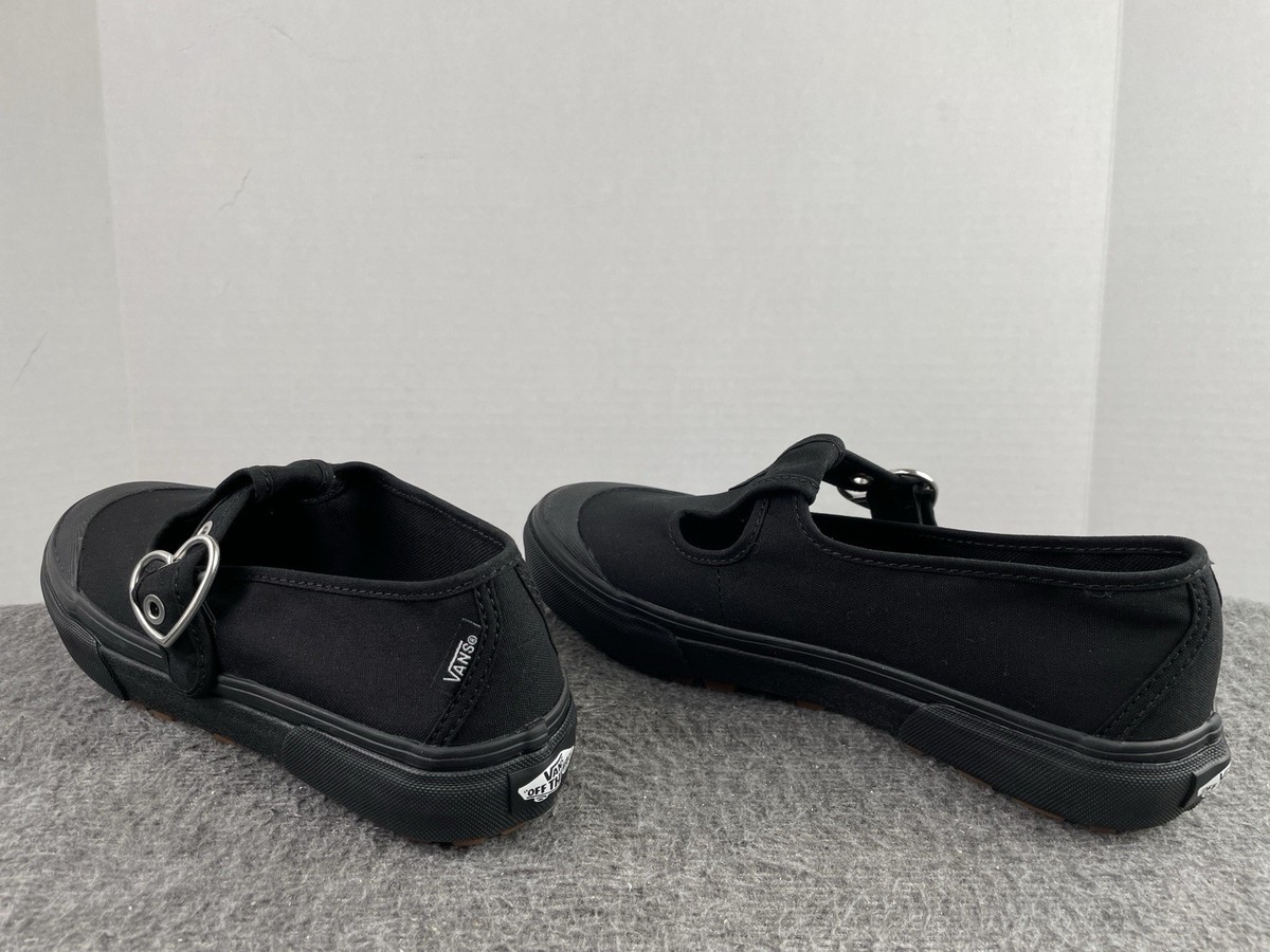 Vans Style 93 Black Mary Jane Sneakers Heart Buckle VN0A3XTJBKA