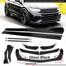 For Vw Tiguan Touareg Front Bumper Rear Lip Chin Spoiler Glossy Black Body Kits For Vw Tiguan Touareg Front Bumper Rear Lip Chin Spoiler Glossy Black Body Kits