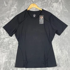 Tommie Copper Mens Lower Back Support Shirt 2XL Black Copper Zinc Infused NEW