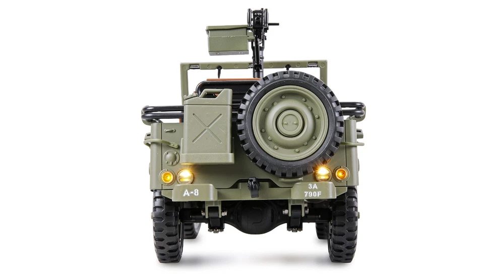 JEEP WILLYS MB MILITARY SCALE CRAWLER 4WD 1:14 RTR 2-GANG LED LICHT AMEWI 22737 - Bild 4 von 4