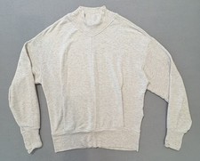 Athleta Women  s Sweatshirt XS Gray Tencel Blend Mock Neck Long Sleeve Pullover