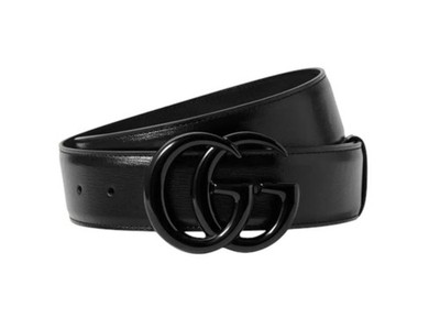 Gucci Gürtel - Ledergürtel GG Buckle Full Black 105