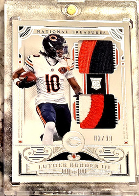 LUTHER BURDEN III 2025 Panini National Treasures {DUAL PATCH-3 COLOR} Rookie RC