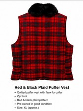 Red and black  winter jacket