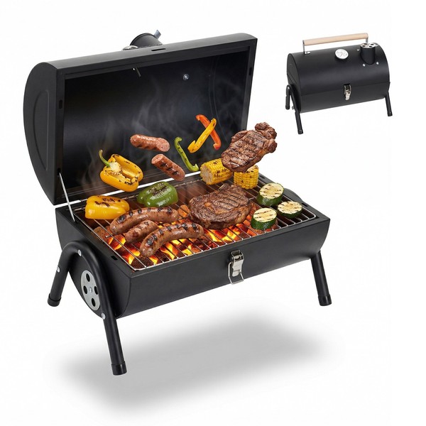 Campinggrill Tischgrill Reisegrill Holzkohlegrill Bbq-Grill Smoker Parkgrill-image