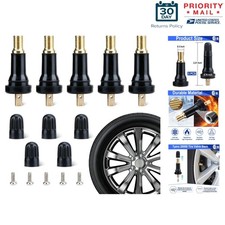 Tpms Valve Stem Replacement Kit 5 Pcs Durable Rubber 20008 For Tire Pressure
