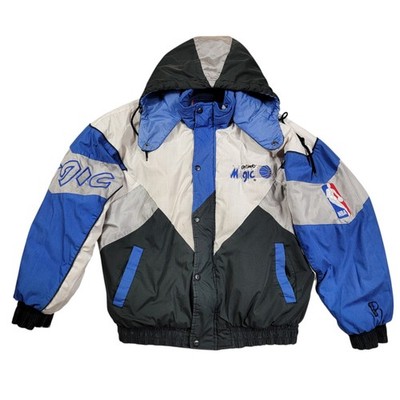 Vintage 90s Orlando Magic Puffer Jacket Mens Large Pro Player Basketball NBA
