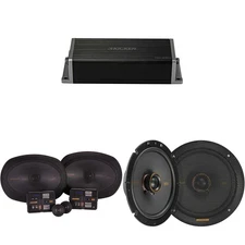 Kicker 47KEY2004 4-Channel DSP Smart Amp w/ 51KSS 6x9" & 6.75" Audio Upgrade ...