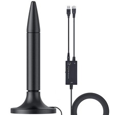 Amplified HD Digital TV Antenna,300 Miles Long Range Reception Indoor HDTV An...