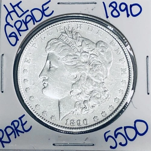 1890 MORGAN SILVER DOLLAR AUTHENTIC HI GRADE U.S. MINT COIN FREE SHIPPING 5500