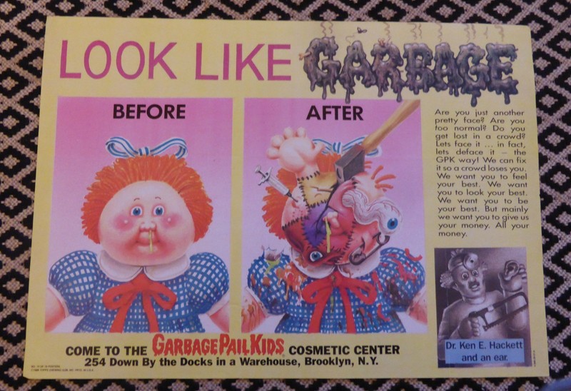 Topps Garbage Pail Kids Poster – "Looks Like Garbage".   ! – Original 12" x 17"