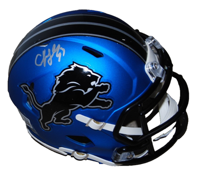 chris football helmet CHRIS SPIELMAN signed (DETROIT LIONS) mini football helmet BECKETT BW07892