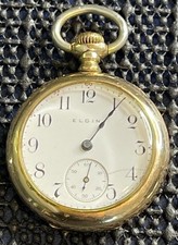 1907 Elgin Gold Filled Pocket Watch Grade 355 Model 3 Class 117 0 Size 15j Runs