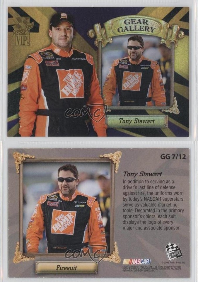 2008 Press Pass VIP Gear Gallery Tony Stewart #GG7 HOF 0t7 | eBay