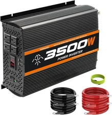 3500W/7000W DC 12V to AC 110V Modified Sine Wave Inverter for RV Truck Car Black