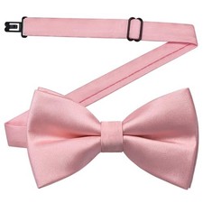 Solid Bow Ties for Boys Pre-Tied Baby Kids Bow Tie Adjustable Dusty Pink