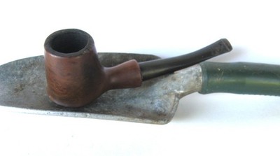 .  Bent Billiard Smoking Pipe 6'' Unbranded Vintage READ