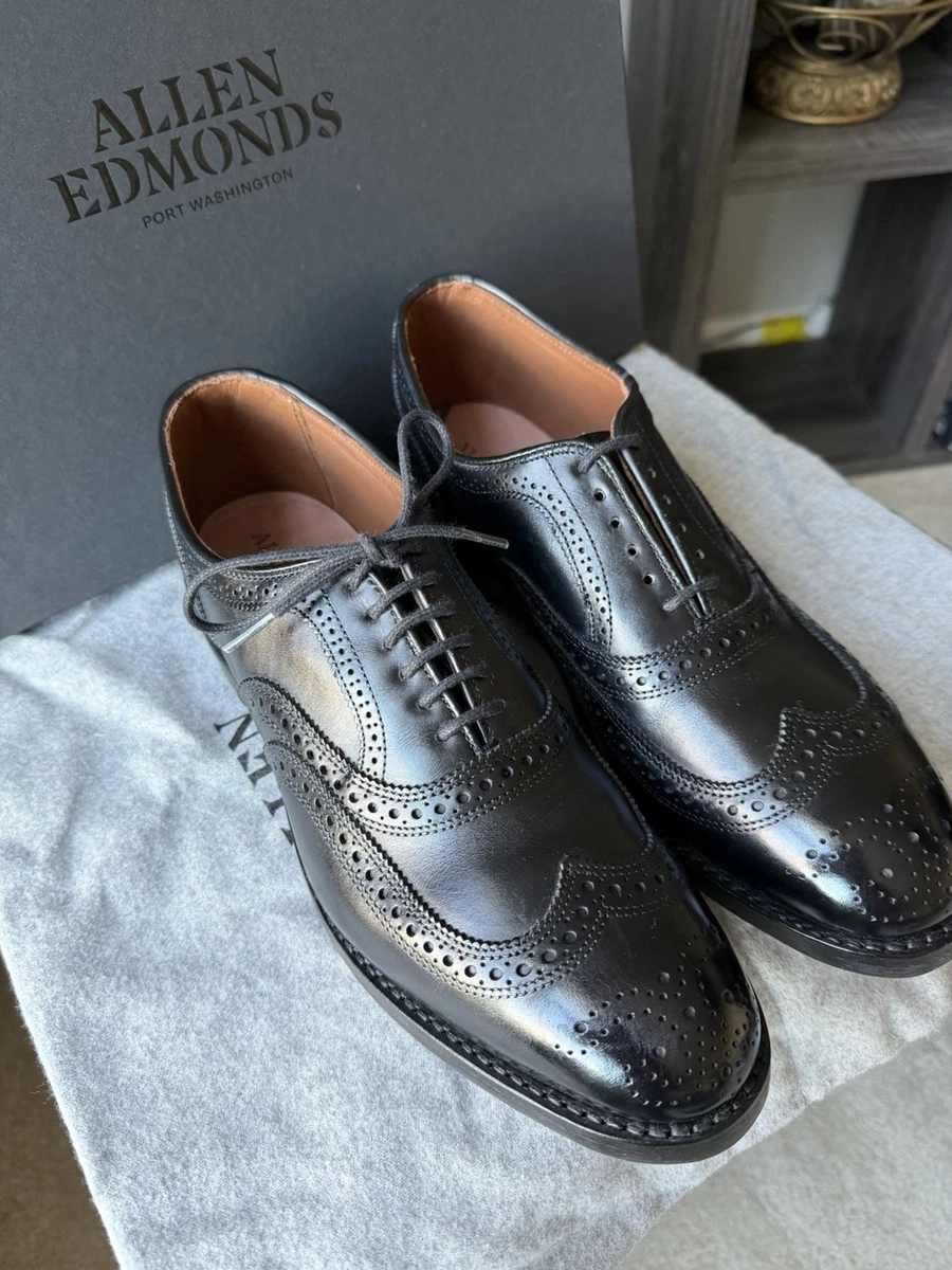 Allen Edmonds Men’s 8.5D Black Wingtip Shoes w Rubber Sole *Made in USA ?? Allen Edmonds Black Wingtip Dress Shoes for Men for sale | eBay main image 3