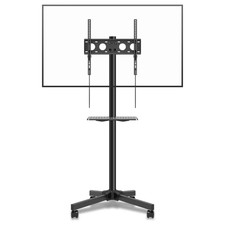 XINLEI Mobile TV Stand on Wheels, Portable TV Trolley with Shelf for 21-60 inch