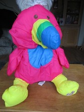 Vintage Fisher Price Puffalump Wild Things Bird Toucan Parrot Neon Pink 1987