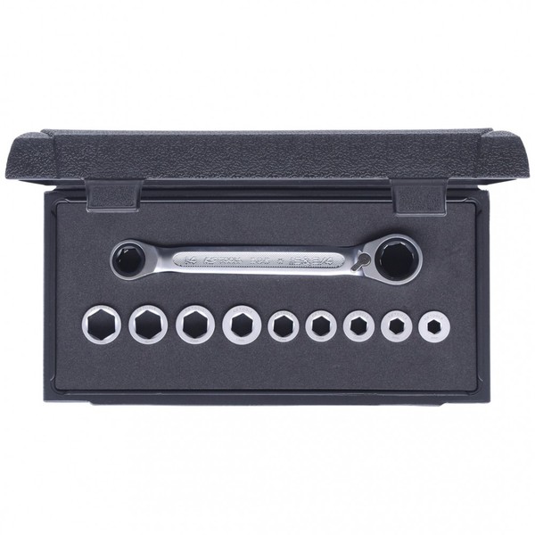 KS Tools Gearplus Doppel-RatschenringschlüSsel-Satz Umschaltbar 10-Tlg.-image