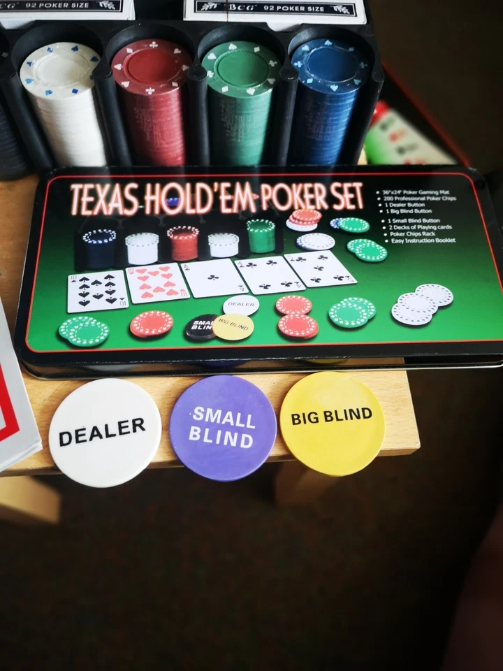 Texas Holdem Poker Set by L.A.D Essentials with Chip Holder and Instructions - Image 3 of 4