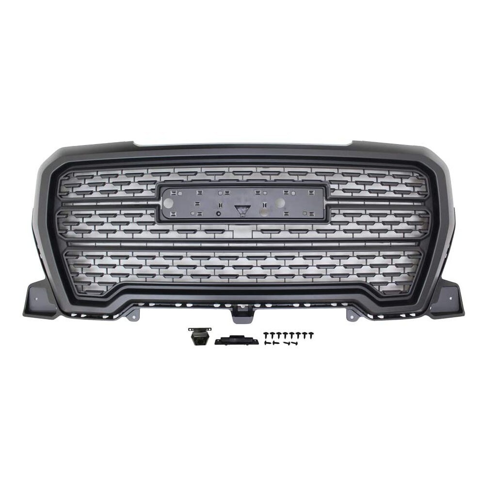 For GMC Sierra 2019-2021 Cheyenne CV Front Grille Grill Replacement Matte Black