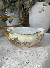 GORGEOUS 19th c H C L FRANCE Haviland  Co. Limoges PORCELAIN FLORAL LARGE BOWL