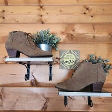 G.H. Bass Porter Gobi Desert Ankle Suede Leather Heel Bootie Boot Prarie Sz 10 M