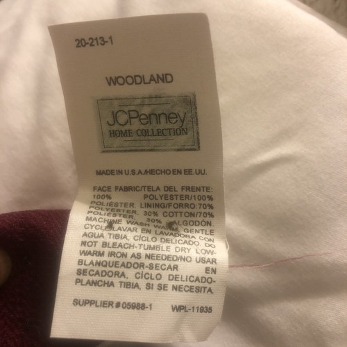 J.C Penney BurganPinch Pleat Woodland Curtain, 1 Panel **size 35” X 84” - Picture 2 of 5