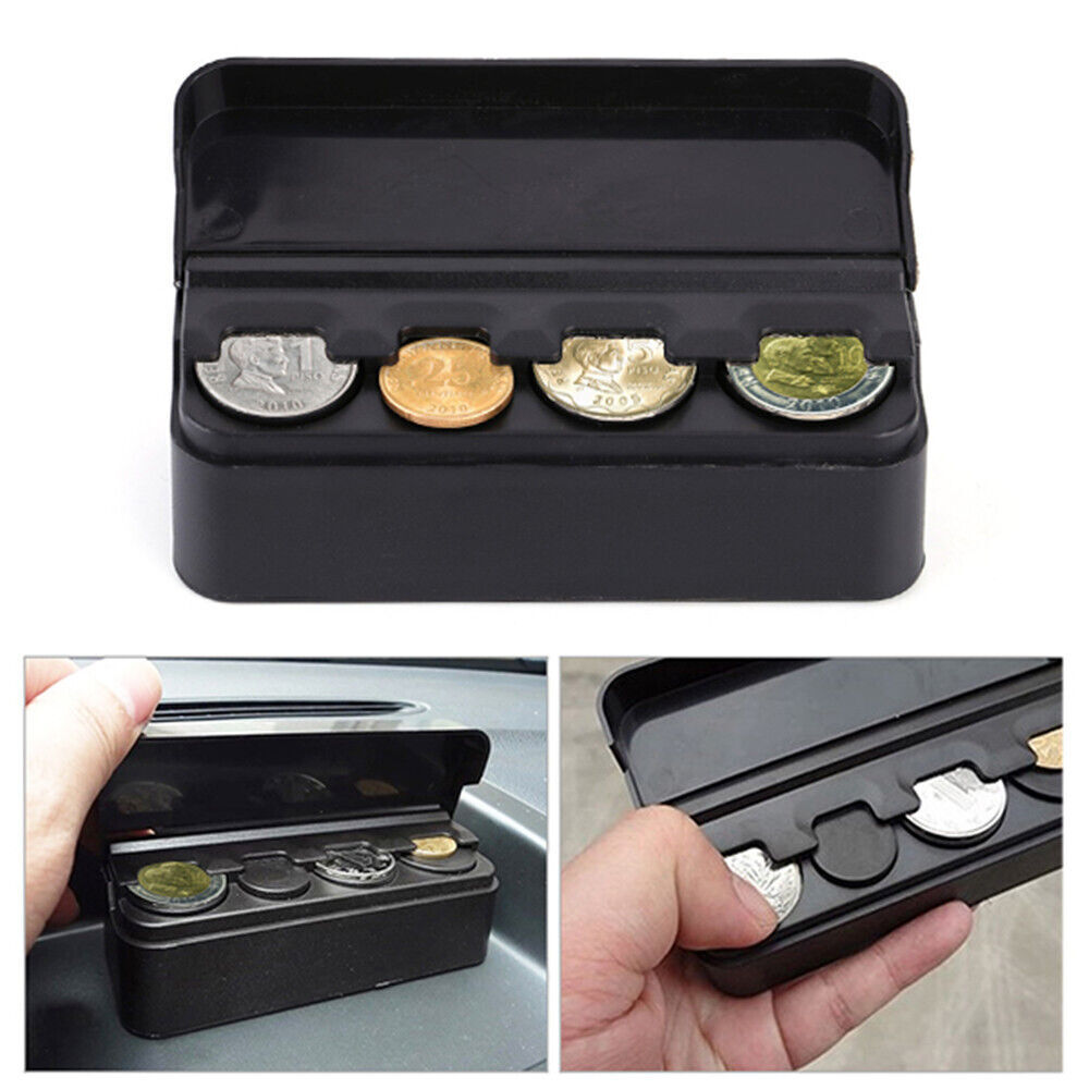 Car Coin Holder Interior Coin Change Storage Holder Case Box Container