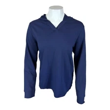 Denim & Co. Canyon Retreat French Terry Split Hooded Pullover Top Large Size