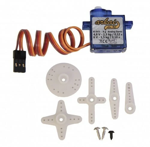 4 Stk. Micro Servo mit JR Stecker 9g ideal für Park-/Slowflyer, Segler und Boote - Bild 2 von 2