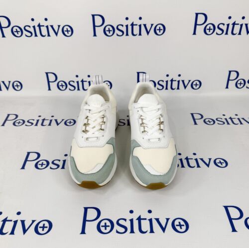 Buscemi Mujer Ventura Azul Claro Trío Cuero Tenis EE. UU. 6 UE 36 Nueva MUESTRA - Imagen 3 de 8