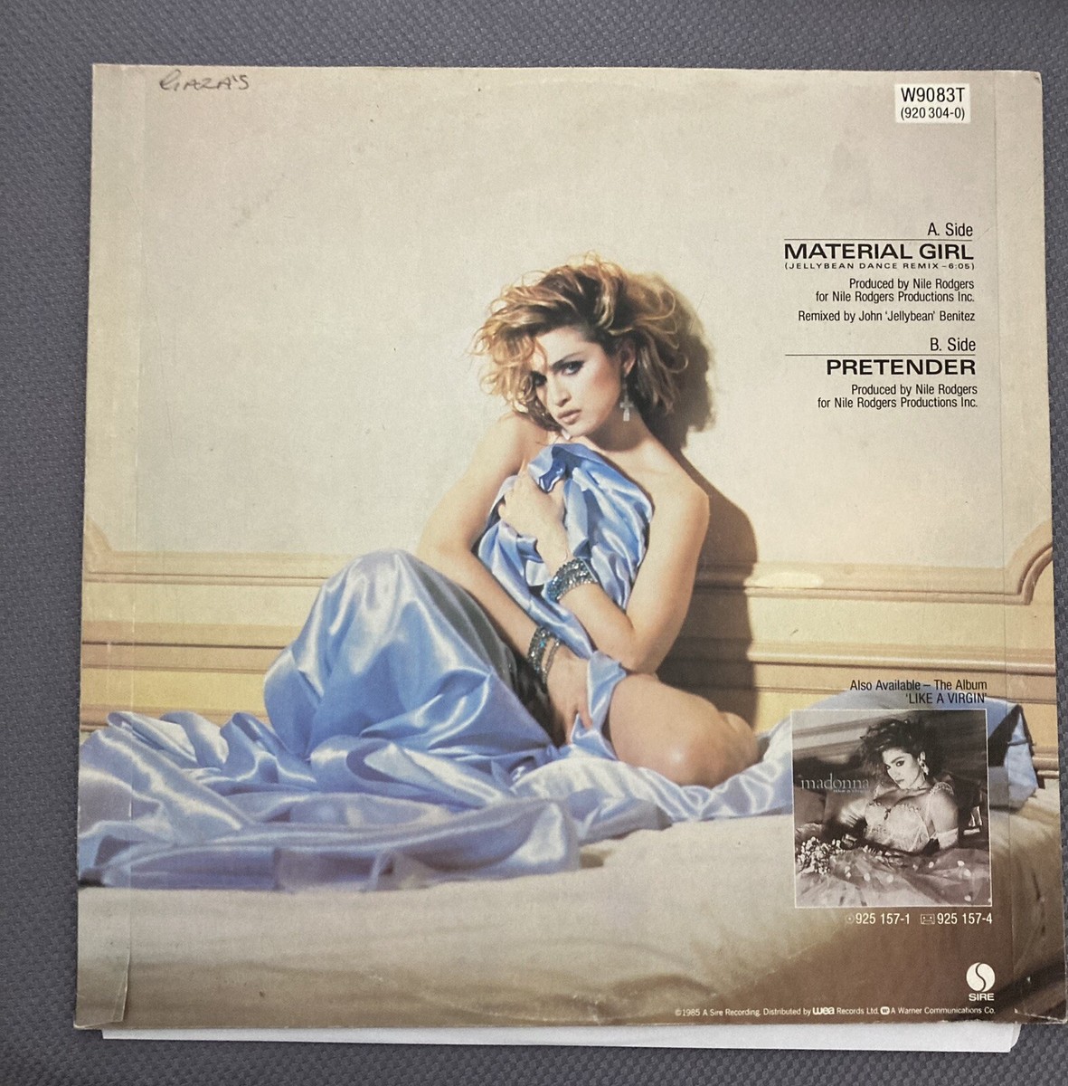 Madonna Material Girl 12” Import Single! Jellybean Remix | eBay