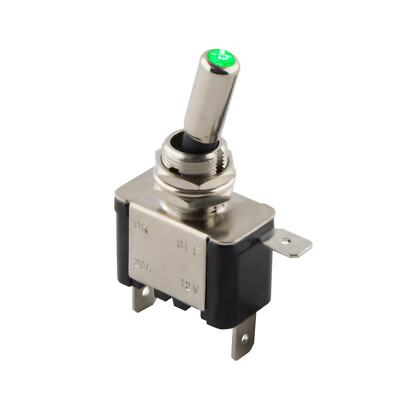 Kippschalter Metall unbeleuchtet beleuchtet 12V/20A 250V/15A Ein/Aus 1-polig