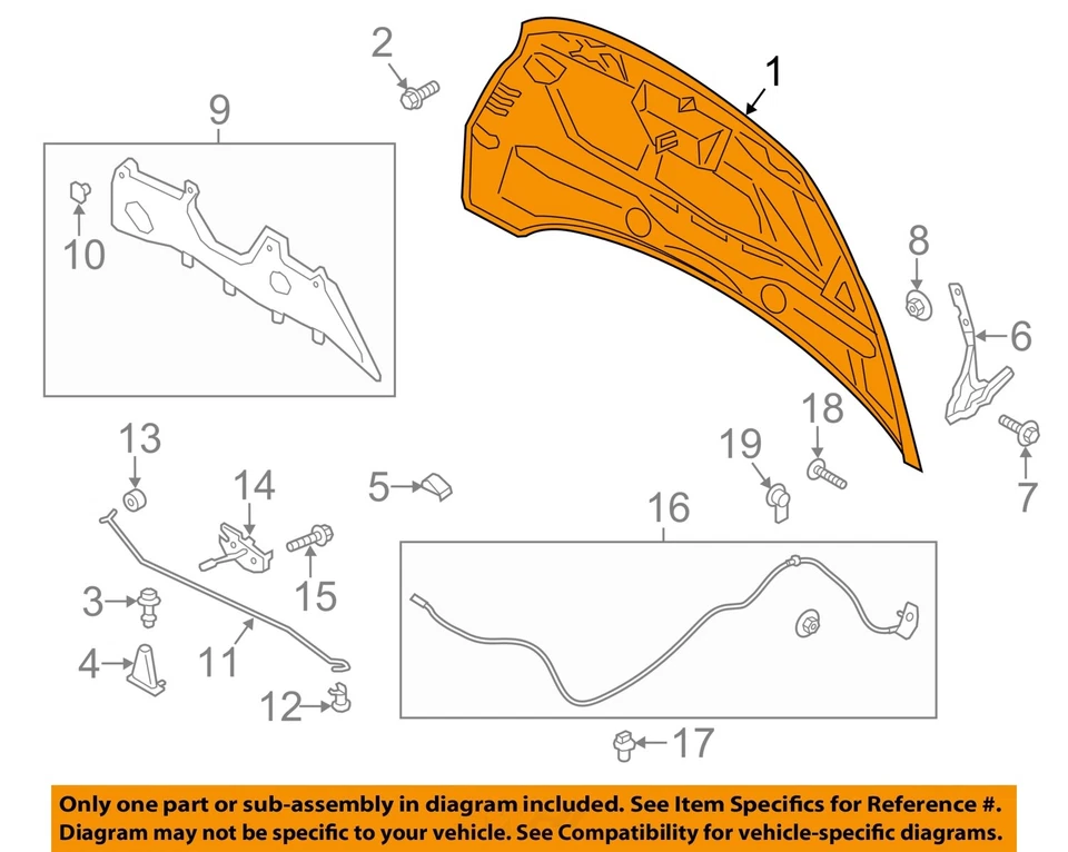 Used Hood fits: 2013 Ford C-max Grade A Foto 3 de 4