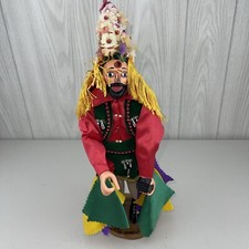 Statuina celebrativa vintage Nicaragua El Gigante El Gueguense 14" legno e stoffa