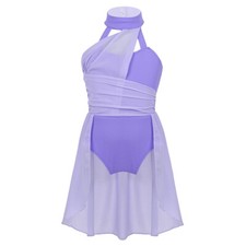 UK Girl's Lyrical Contemporary Modern Dance Costume Hater Ballet Leotard Dresses
