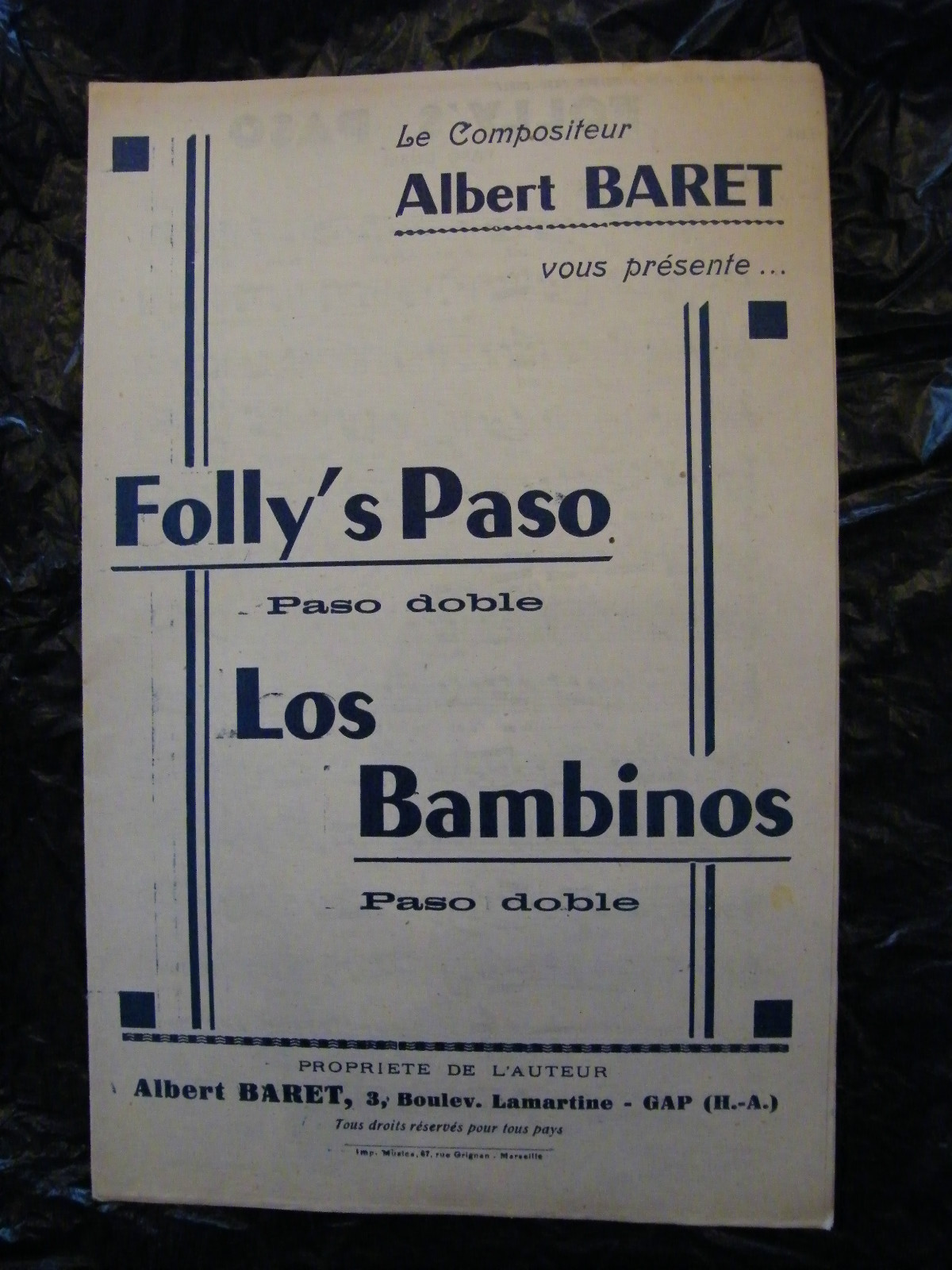 Folly's Paso Los Bambinos Albert Baret Paso Doble