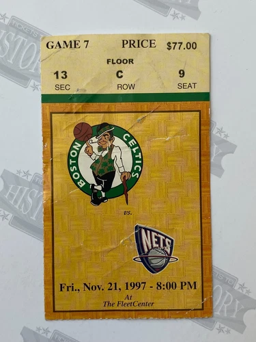1997 New Jersey Nets at Boston Celtics Ticket 11/21/97