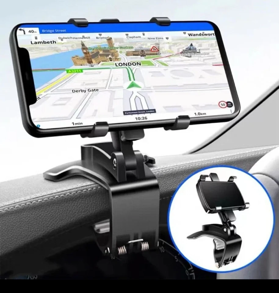 Soporte universal para teléfono móvil soporte para parabrisas para montaje en tablero de instrumentos de coche Foto 2 de 4