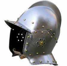 Medieval Burgonet Helmet Ancient Armor Helmet 18GA Halloween Sugarloaf Burgonet