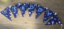 PERSONALISED ROCKET SPACE BOYS & GIRLS NAME FABRIC BUNTING - PRICE PER FLAG