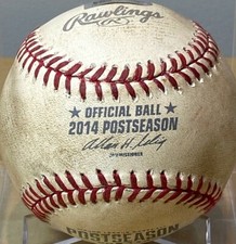 TIM HUDSON 50th PLAYOFF STRIKEOUT GAME-USED BASEBALL 2014 NLCS GIANTS CARDINALS